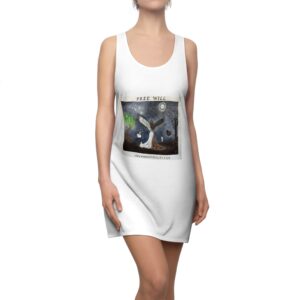 "Free Will™" By Animality Reality.com White T-Shirt Dress